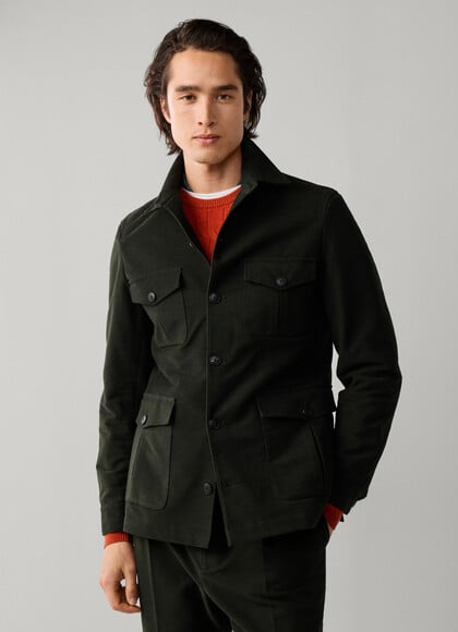 Stretch Moleskin Blazer - Woven in Italy