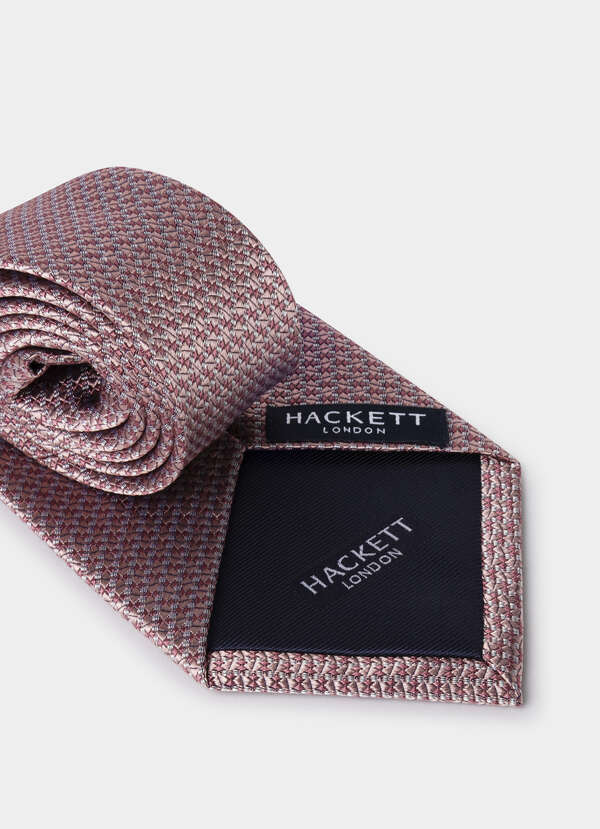 Textured Plain Silk Tie - 2