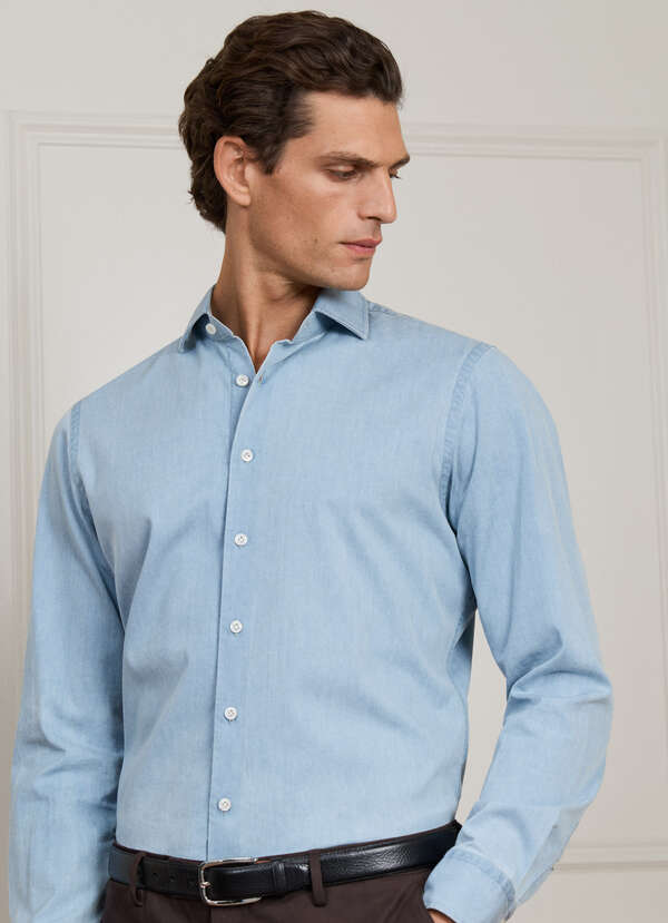 Tailored Fit Denim Shirt Tailored Fit Denim Shirt