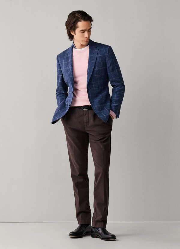 Slim Fit Kensington Textured Trousers