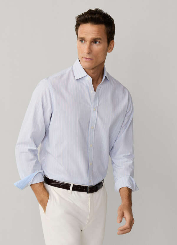Classic Fit Hairline Two-Tone Stripe Shirt Classic Fit Hairline Two-Tone Stripe Shirt