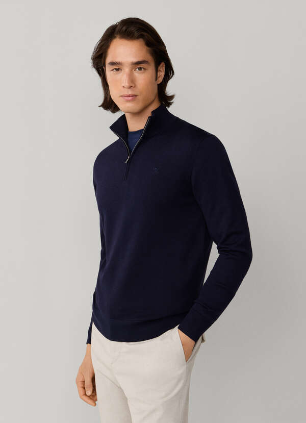 Cotton-Silk Quarter Zip Jumper - 2