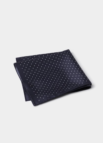 Mayfair Dot Silk Pocket Square