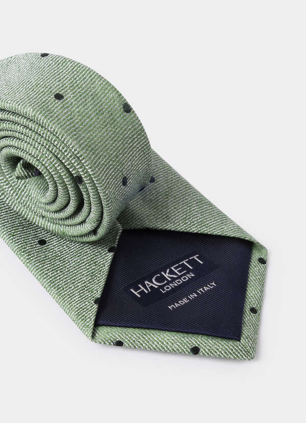 Dot Linen Silk Twill Tie - 2 Dot Linen Silk Twill Tie - 2