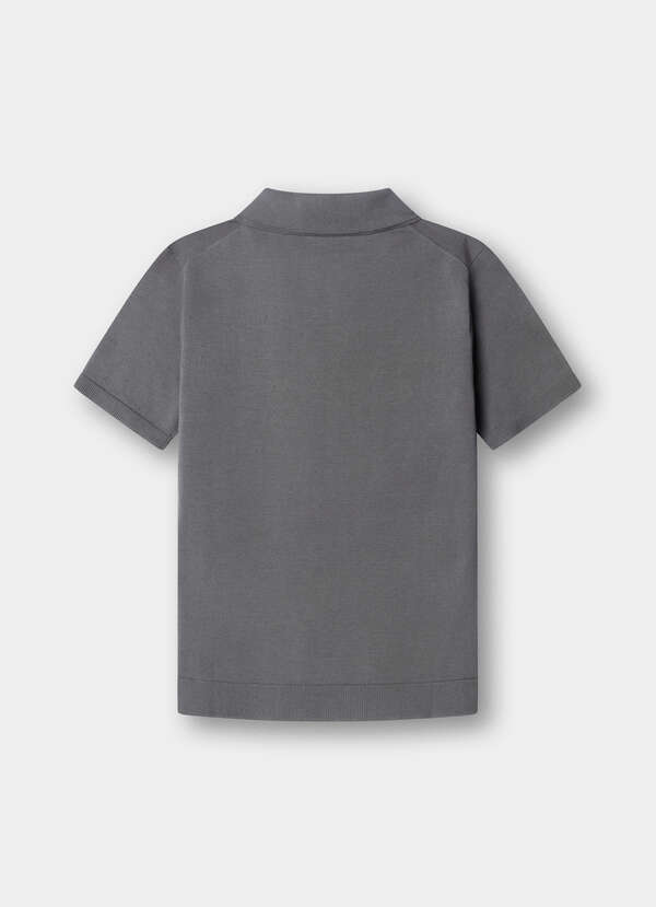 Classic Fit Short Sleeve Textured Knit Polo - 2