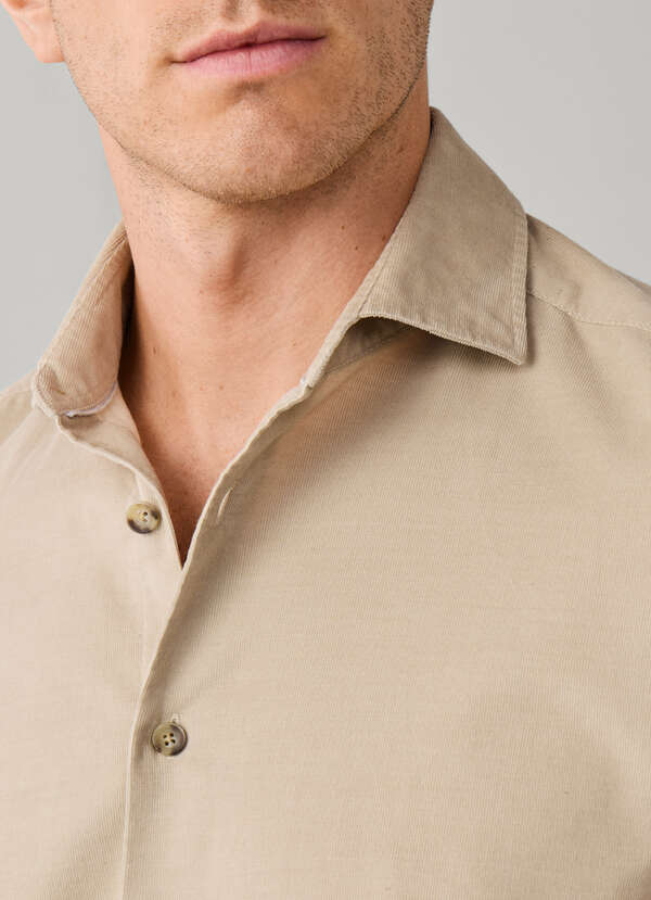 Tailored Fit Smart Babycord Shirt - 2 Tailored Fit Smart Babycord Shirt - 2