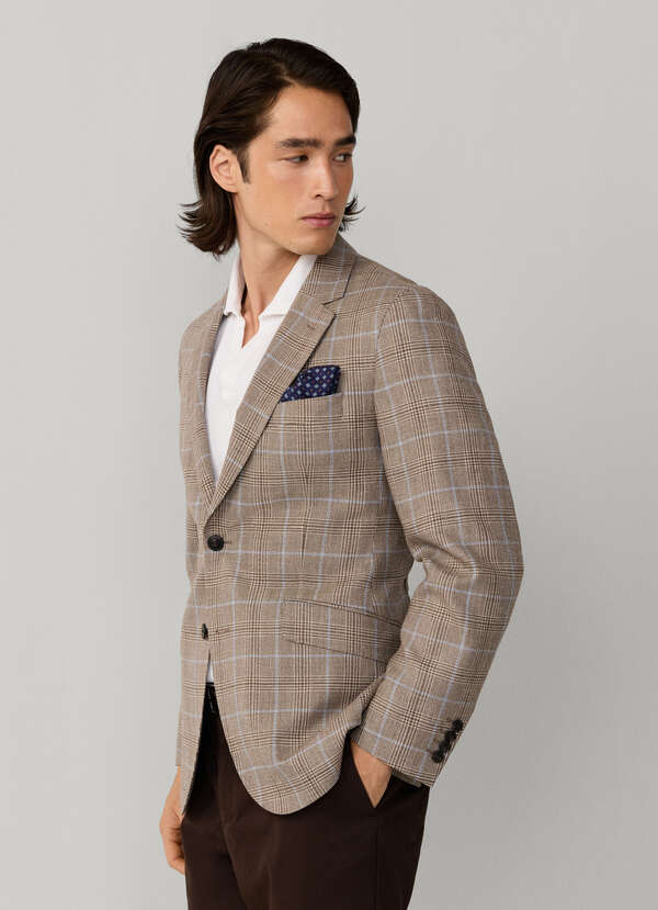 Classic Fit Prince of Wales Check Blazer Classic Fit Prince of Wales Check Blazer