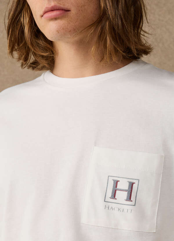 Classic Fit Shadow Logo Pocket T-Shirt - 2