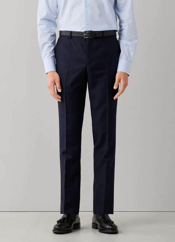 Wool Suit Trouser Woven In England - 2