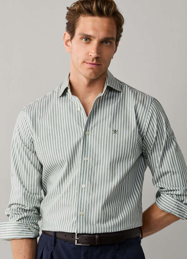 Tailored Fit Cabana Stripe Shirt