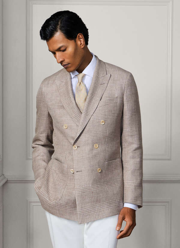 Wool-Linen Glencheck Blazer Wool-Linen Glencheck Blazer