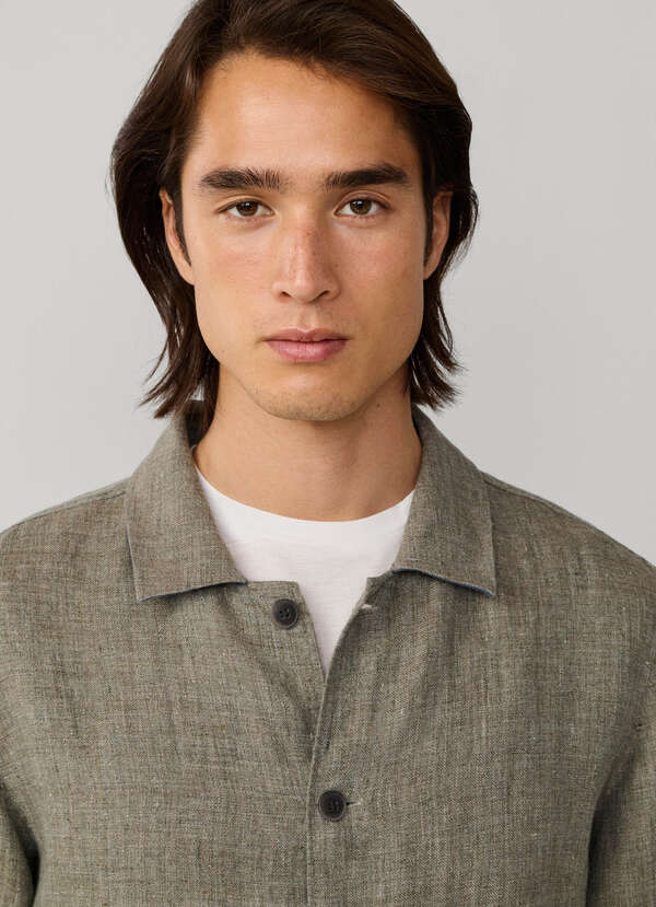 Linen Blouson Overshirt - 2