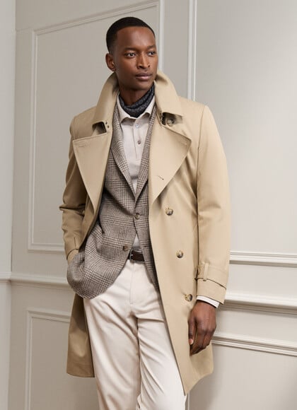Cotton Blend Trench Coat