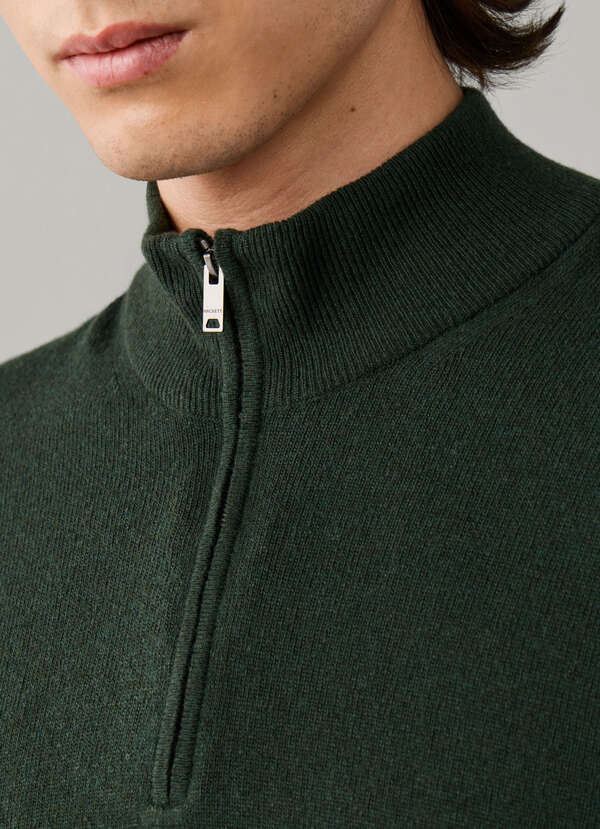 Merino Wool-Cashmere Quarter Zip Jumper - 2