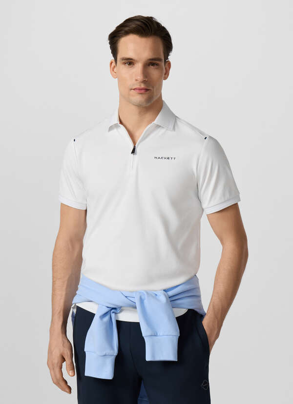 Classic Fit Short Sleeve Quarter Zip Polo