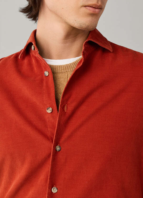 Tailored Fit Smart Babycord Shirt - 2 Tailored Fit Smart Babycord Shirt - 2