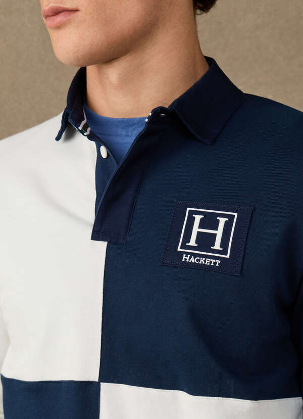 Classic Fit Branded Quad Rugby Shirt - 2