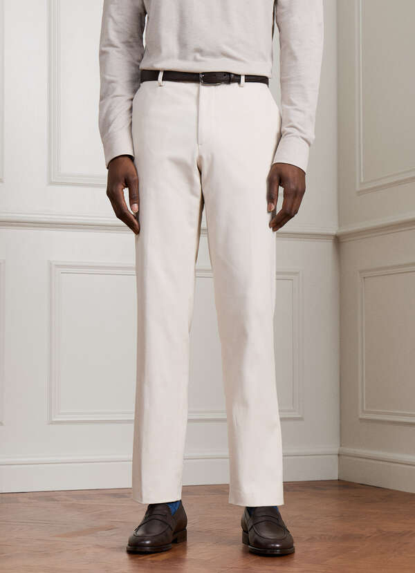 Classic Fit Stretch Cotton-Cashmere Trouser - 2 Classic Fit Stretch Cotton-Cashmere Trouser - 2