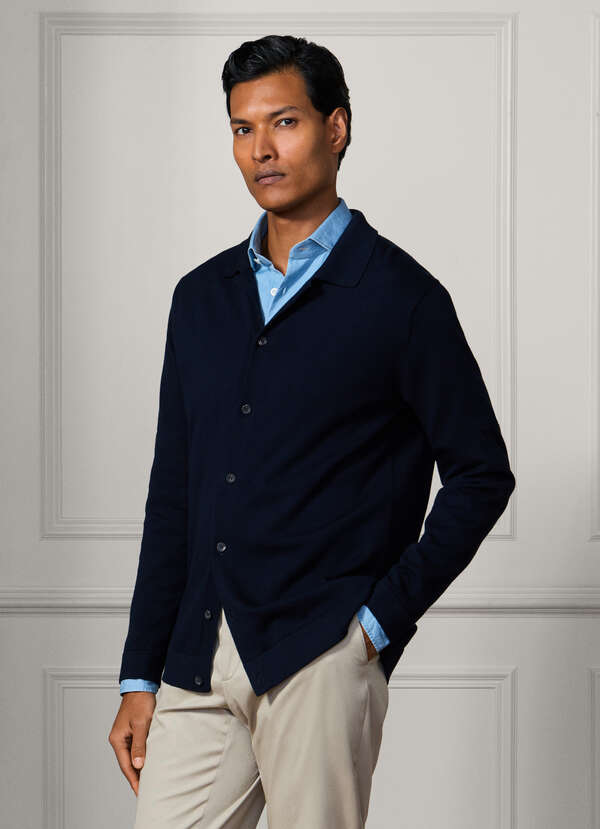 Cotton-Silk Knitted Overshirt - Woven In Italy - 2 Cotton-Silk Knitted Overshirt - Woven In Italy - 2
