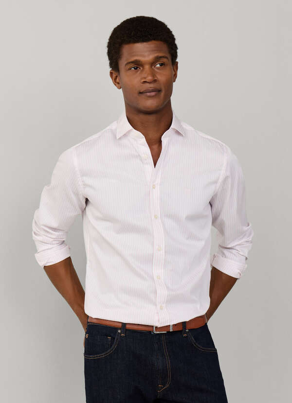 Tailored Fit City Wide Stripe Shirt
