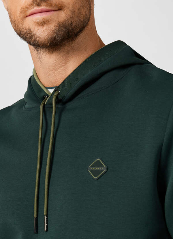 Branded Badge Hooded Sweat - 2