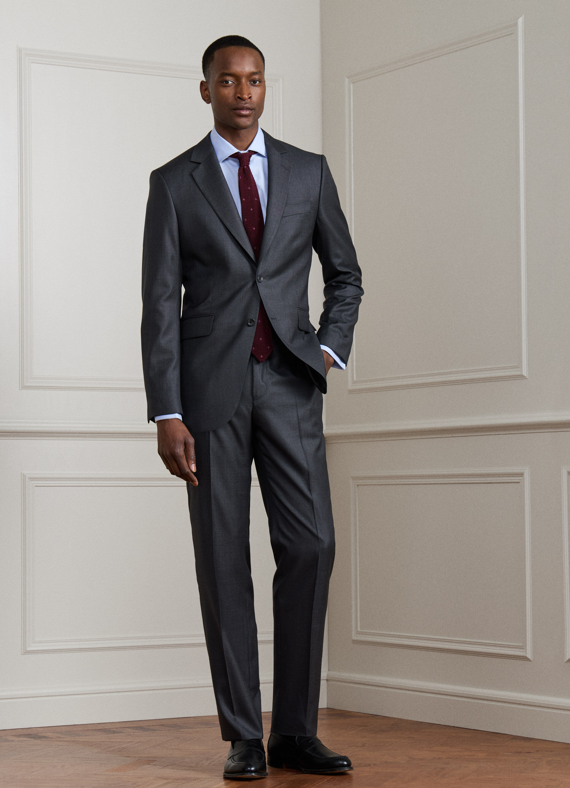 Wool Birdseye Suit - Woven In Italy | Hackett London