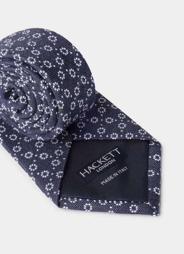 Natte Circle Dot Silk Linen Tie - 2 Natte Circle Dot Silk Linen Tie - 2