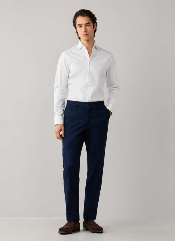 Tailored Fit Solid Textured Shirt - 2