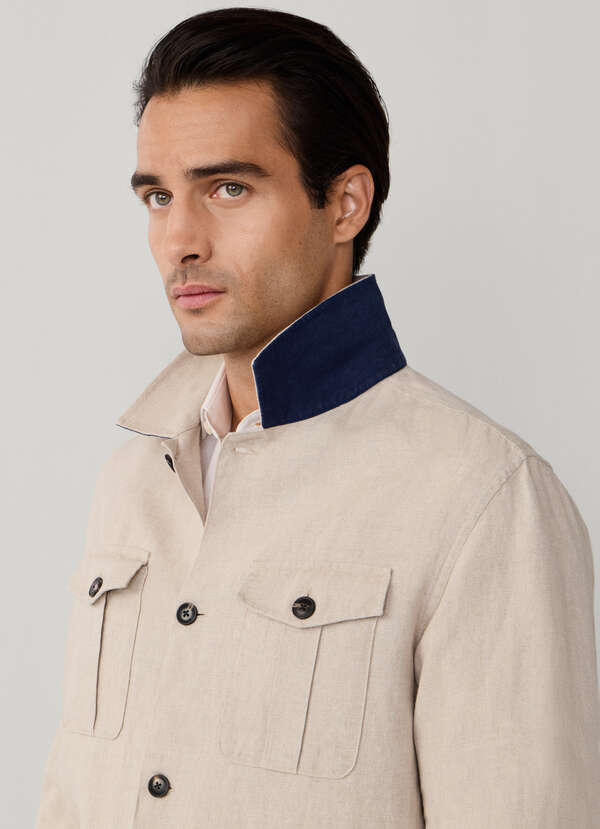 Linen Field Jacket Overshirt - 2 Linen Field Jacket Overshirt - 2