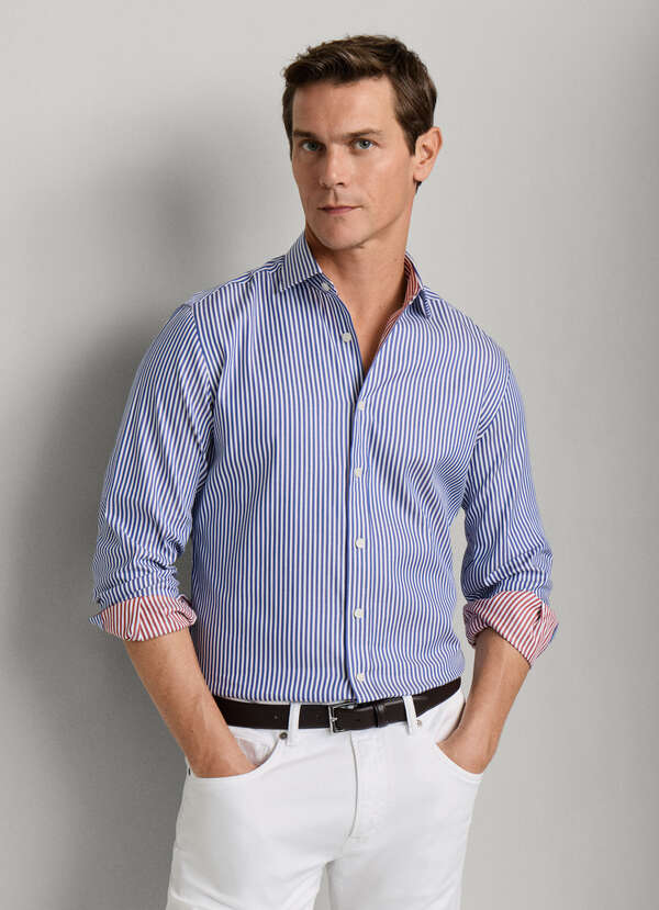 Tailored Fit Double Face Bengal Shirt Tailored Fit Double Face Bengal Shirt
