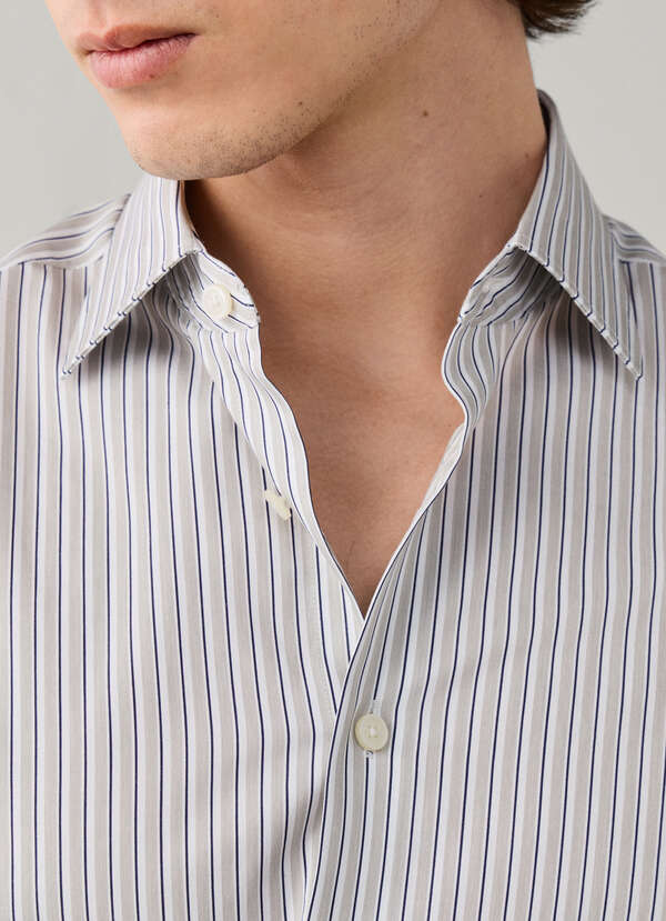 Classic Fit Trio Stripe Shirt - 2 Classic Fit Trio Stripe Shirt - 2