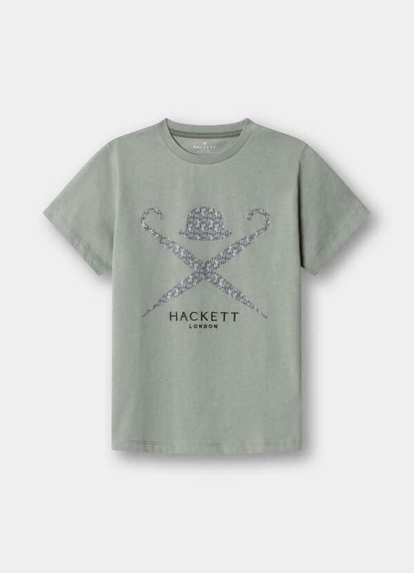 Classic Fit Tiger Print Logo T-Shirt