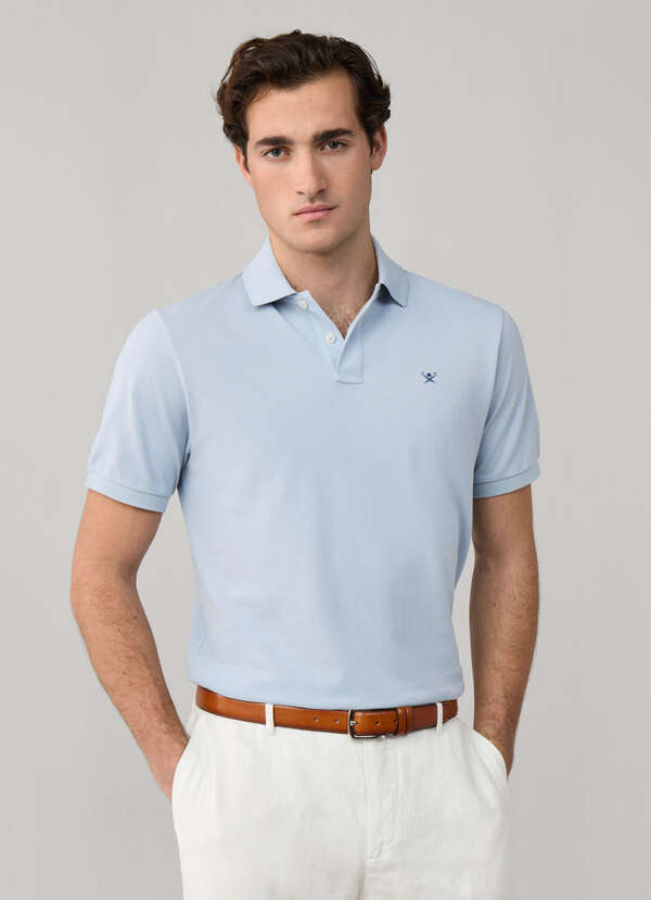 Classic Fit Short Sleeve Logo Pique Polo