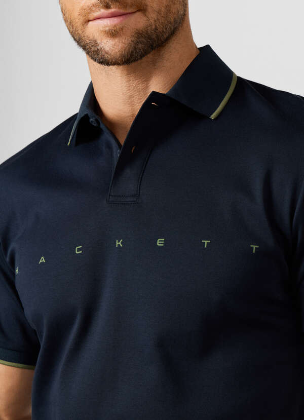 Classic Fit Short Sleeve Branded Polo - 2