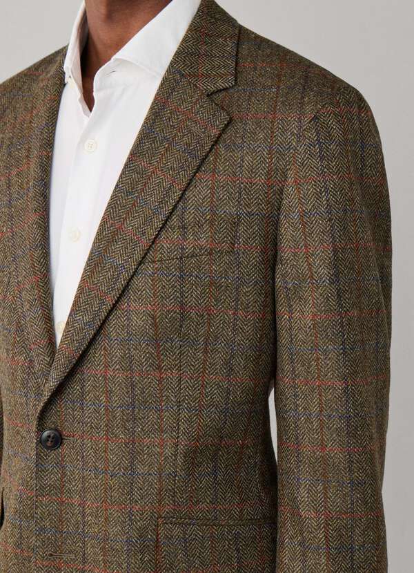 Wool-Cashmere Check Blazer - Woven in Italy - 2