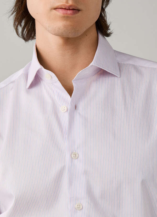 Tailored Fit Formal Two Tone Stripe Shirt - 2