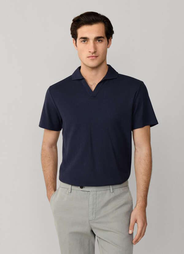Classic Fit Short Sleeve Textured Knit Polo - 2