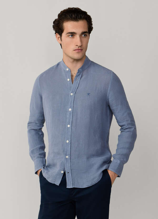Tailored Fit Garment Dyed Linen Shirt - 2