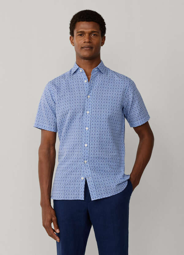 Tailored Fit Print Short Sleeve Shirt - 2