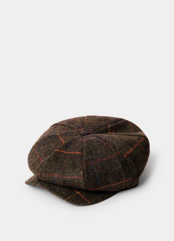 Wool Windowpane Bakerboy Cap