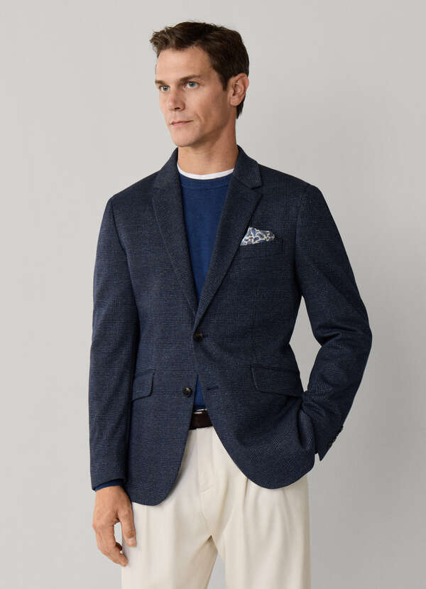 Jersey Glencheck Blazer Jersey Glencheck Blazer