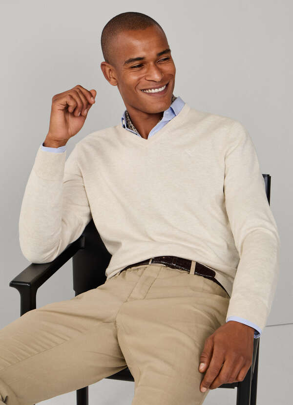 Cotton-Silk V-Neck Jumper Cotton-Silk V-Neck Jumper