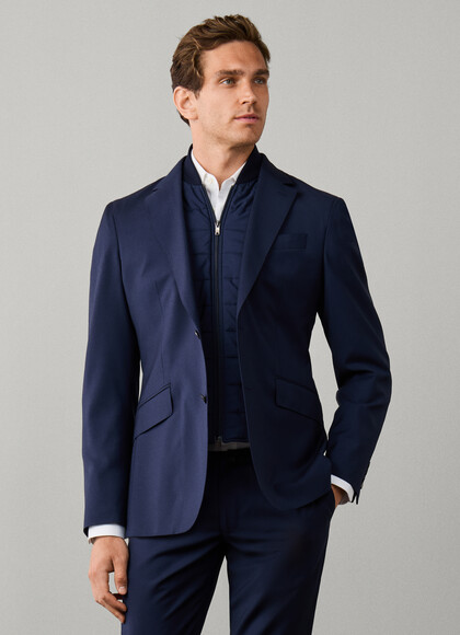 Wool Travel Blazer with Detachable Bib