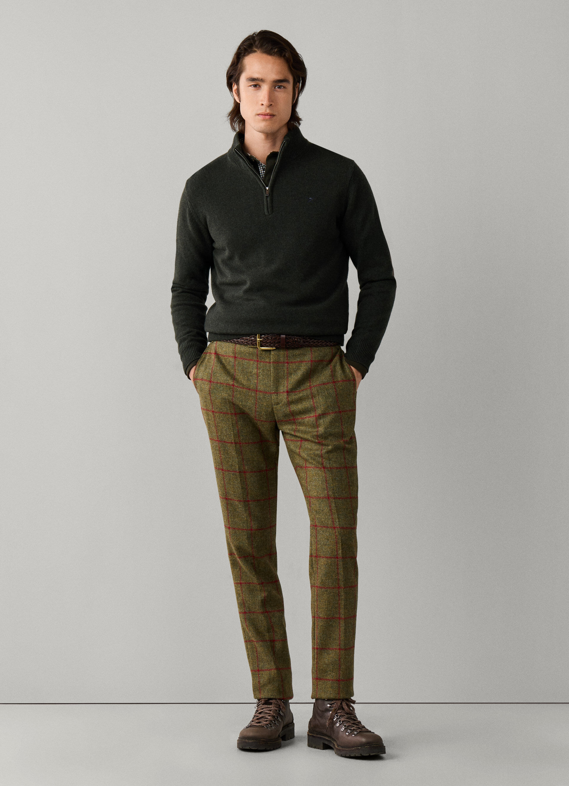 Lambswool Quarter Zip Jumper | Hackett London