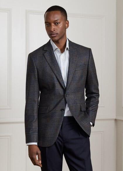 Wool-Cashmere Check Blazer - Woven in Italy