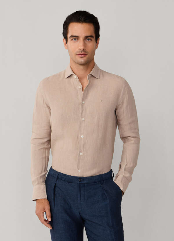 Tailored Fit Garment Dyed Linen Shirt - 2