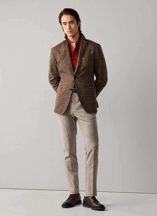 Slim Fit Kensington Puppytooth Trousers