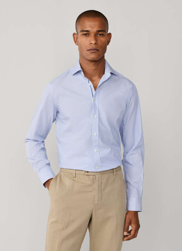 Tailored Fit Hairline Stripe Shirt - 2