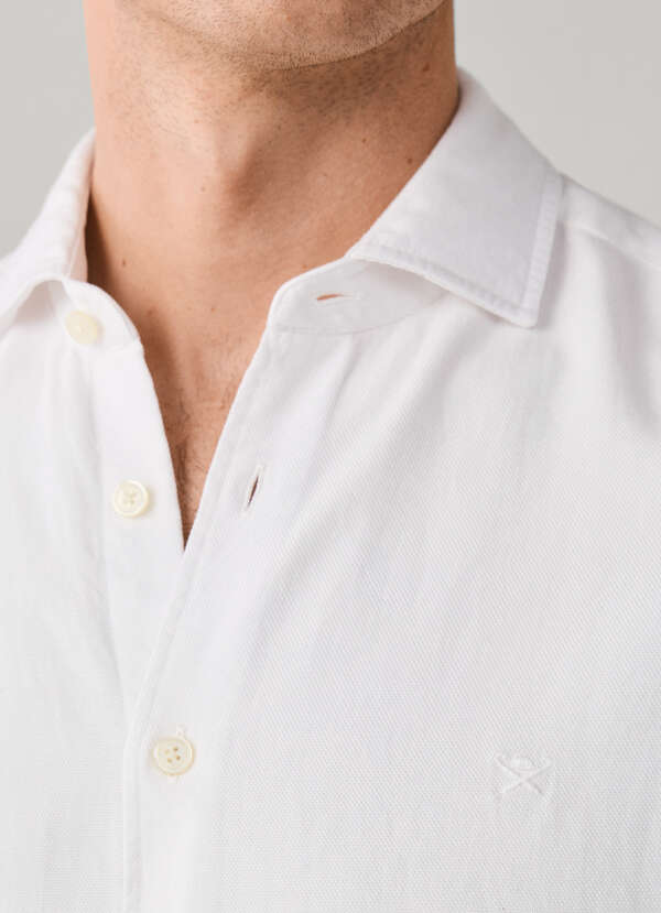 Tailored Fit Garment Dyed Textured Shirt - 2