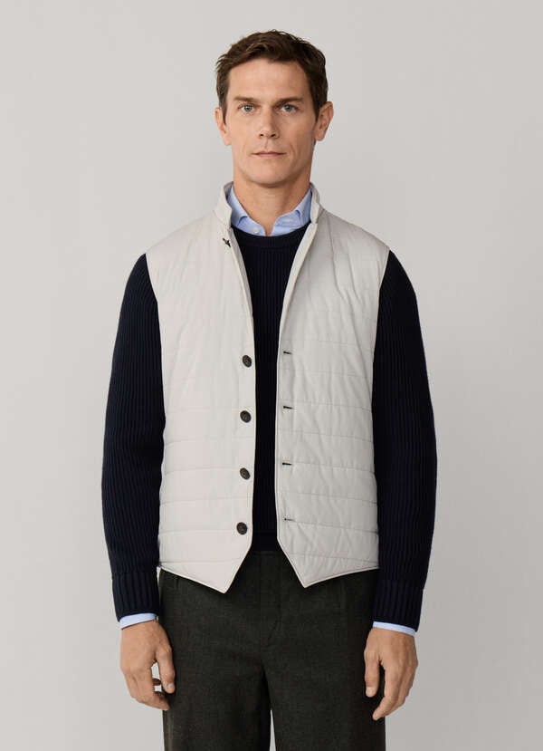 Sartorial Hybrid Knit Back Gilet - 2 Sartorial Hybrid Knit Back Gilet - 2